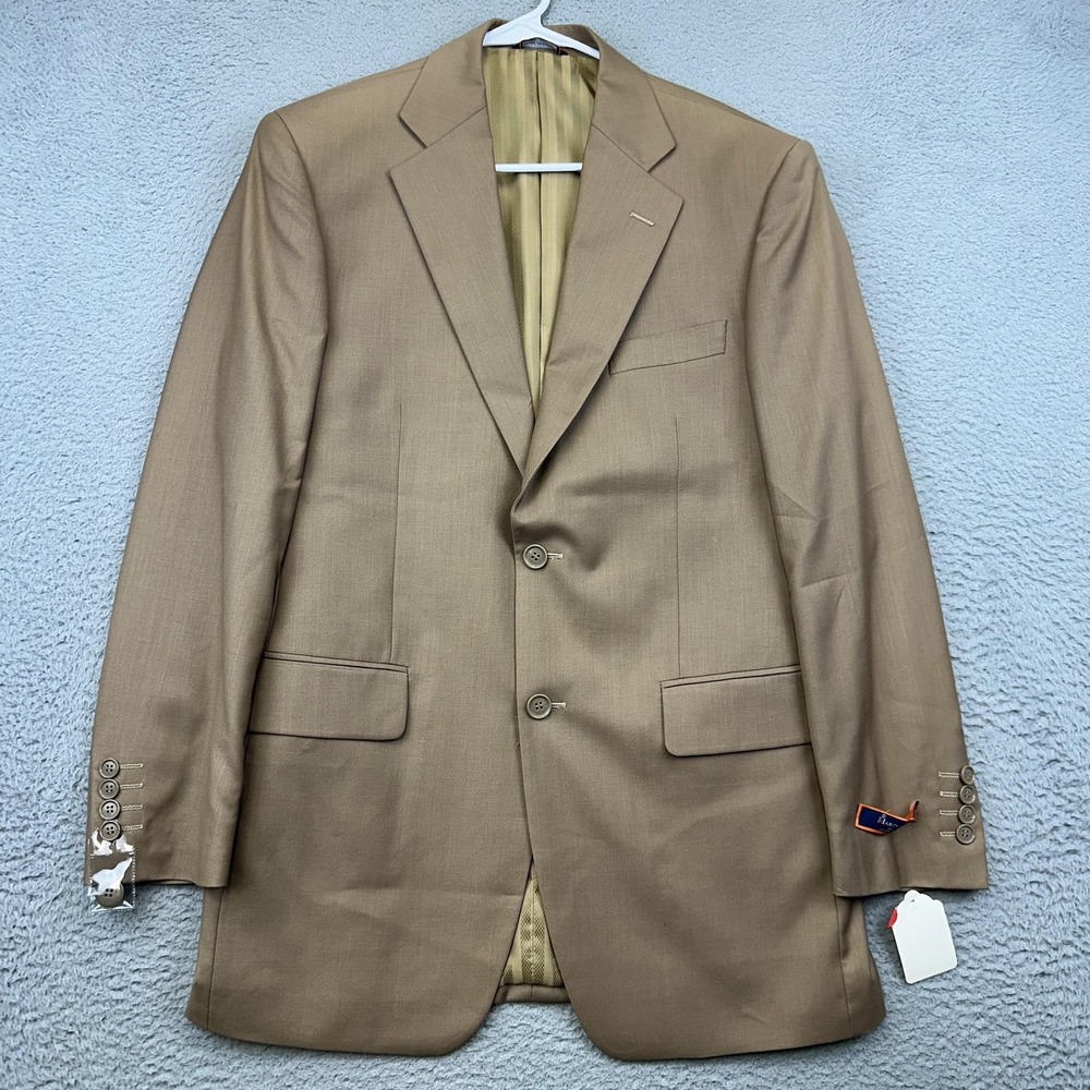 Marchatti Italy Blazer Mens 36R Tan Two‎ Button Sport Coat Notch Lapel Vented